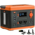 thumbnail image 1 of VEVOR Portable Power Station, 296Wh, Backup Lithium-ion Battery Solar Powered Generator, 300W(Peak Power 600W) Pure Sine Wave AC Outlet, USB QC3.0 LED Light, for Outdoors Camping Travel Home Emergency, 1 of 9