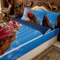 thumbnail image 3 of Erosebridal Farm Brown Rooster Zipper Full Size Comforter Sets with Fitted Sheet and 2 Pillowcases for Women Men, Rustic Animal Zipper Bedding Set, Navy Reversible, 4-Piece, 3 of 7