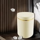 thumbnail image 4 of Cubo de basura de escritorio mini amarillo con tapa, mesa de café pequeña, uso en oficina y sala de estar, 4 of 6