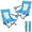 Blue Chairs, variant on Folding Beach Chair Set of 2, Foldable Black Camping Chairs for Outside, Low Beach Chair Portable for Adults Fishing, Picnic, Outdoor BBQ, Travel, Sports, Cup Holder & Storage Bag