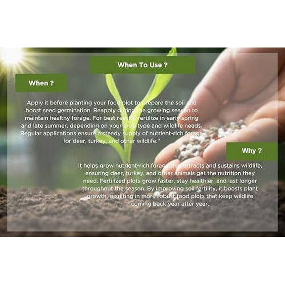 Multi-Purpose 19-19-19 Wildlife Plot Fertilizer - Perfect Blend for Deer, Turkey & Game - Balanced NPK for Robust Growth - Ideal for Food Plots & Backyard Gardens 5lbs. by Old Cobblers Farm