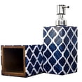 thumbnail image 2 of Handmade soap dispensers and Tooth Brush Holder Bathroom Accessories Royal Look Home Articles - Collectibles Buy (Blue & White), 2 of 7