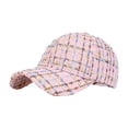 thumbnail image 2 of Xijirk Baseball Cap Textured Woven Curved Brim Fashion Hat for Daily Casual Street Travel Outdoor Wear,Pink,One Size, 2 of 5