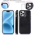 thumbnail image 6 of Phone Case Design for iP16 Pro Flip Folio Wallet Case with Credit Card Holder Slot PU Leather Cases Durable Kickstand Protective Cover for Women Men Girls 6.3 inch Blsck, 6 of 13