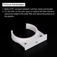 thumbnail image 4 of Uxcell Water Filter Clip for 10 Inch and 11 Inch Water Purifier Filter Clip Clamp White 2 Pack, 4 of 5