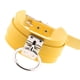 thumbnail image 3 of Minnieouse Moda Punk gótico ancho PU cuero O anillo Collar gargantilla collar mujer joyería Ropa, zapatos y accesorios Miscelánea anillo de plata y amarillo, 3 of 6