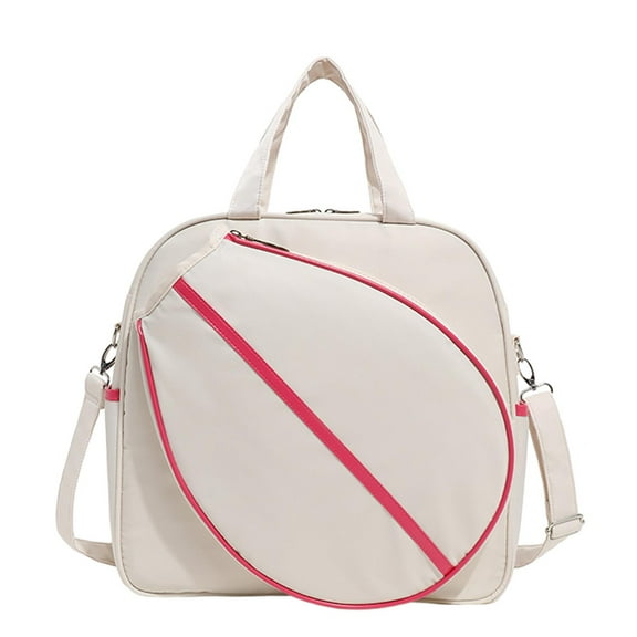 GARENDE Tennis Bag Adjustable Shoulder Strap Lightweight Beginners Tennis Racket Bag White