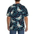 thumbnail image 7 of Goofa Glowing Butterfly Printed Men's Casual Short-sleeved Shirt,Lightweight Breathable Button-down,Summer Casual men's top,Versatile Fashion shirt-3X-Large, 7 of 7