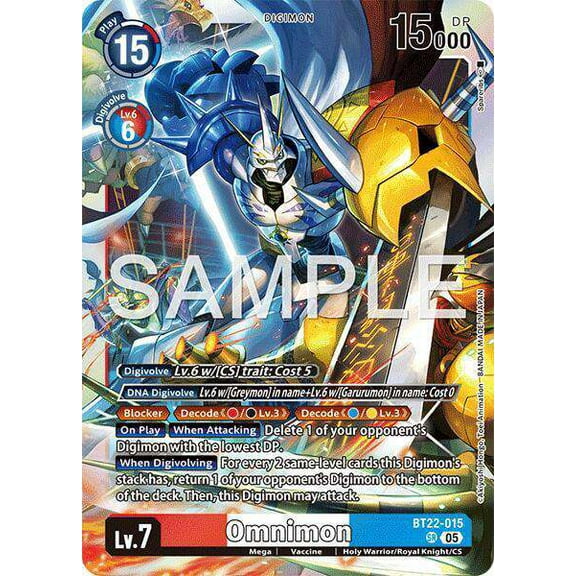 Digimon Cyber Eden Super Rare Omnimon BT22-015