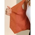 thumbnail image 6 of INSPIRE CHIC Women's Vest Sleeveless Button Down V Neck Crop Waistcoat L Orange, 6 of 7