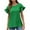 Green, variant on Timegard Summer Tops for Women Round Neck Petal Ruffle Short Sleeve Loose Casual Solid Color Tee Blouse