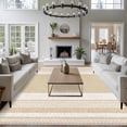 thumbnail image 5 of Vintage Cream Striped Area Rug 6x9 Washable Rug Non Slip Farmhouse Modern Stripes Boho Linen Large Area Rug Soft Stainresistant Indoor Floor Carpet for Living Room Bedroom Office Dining Room Nursery, 5 of 9