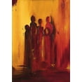 thumbnail image 2 of Pelzer-Janssen, Ine 14x18 Black Ornate Wood Framed with Double Matting Museum Art Print Titled - Siloutte IV, 2 of 4