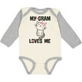 thumbnail image 3 of Inktastic My Gram Loves Me Girls Cat Girls Long Sleeve Baby Bodysuit, 3 of 5