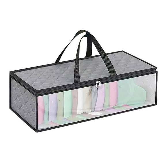 Hat Storage Bag for Baseball Caps, Hat Organizer Case Hat Holder Rack with 2 Carry Handles for Closet Moisture & Dust Proof Holds Up to 20 Hats
