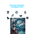 thumbnail image 3 of CRAFTHUB Landscape Wooden Puzzles for Adults – A3 Lighthouse Puzzle with 272 Pieces – Jigsaw Puzzles with Unique Shapes – Family Games for Kids and Adults – 15.4" x 10.9", 3 of 5