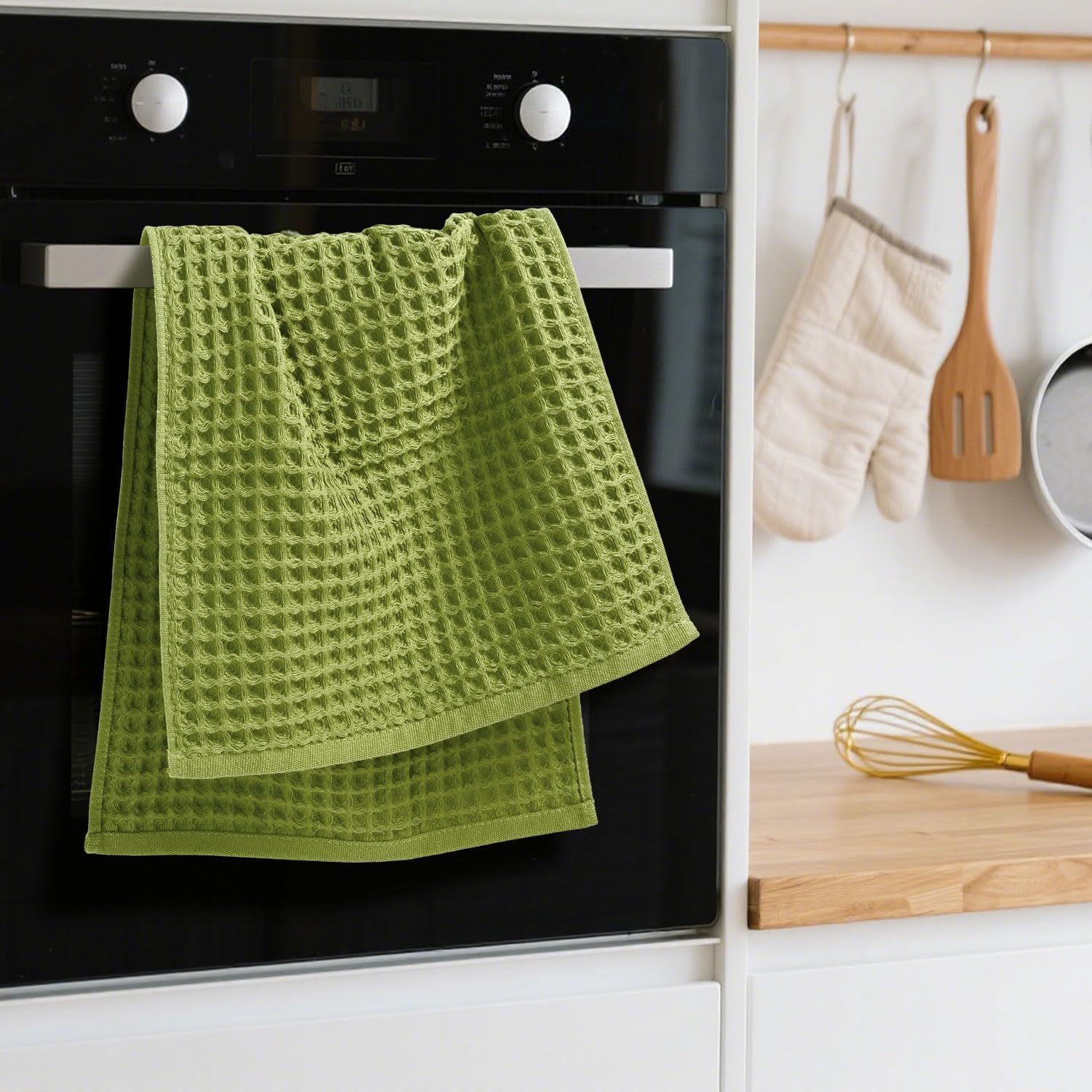 Waffle Hand Towels for Bathroom Kitchen 2-Piece (Rust) – Cotton Quick Dry, Super Soft, Absorbent Towels for Fall Decor, 13x29”