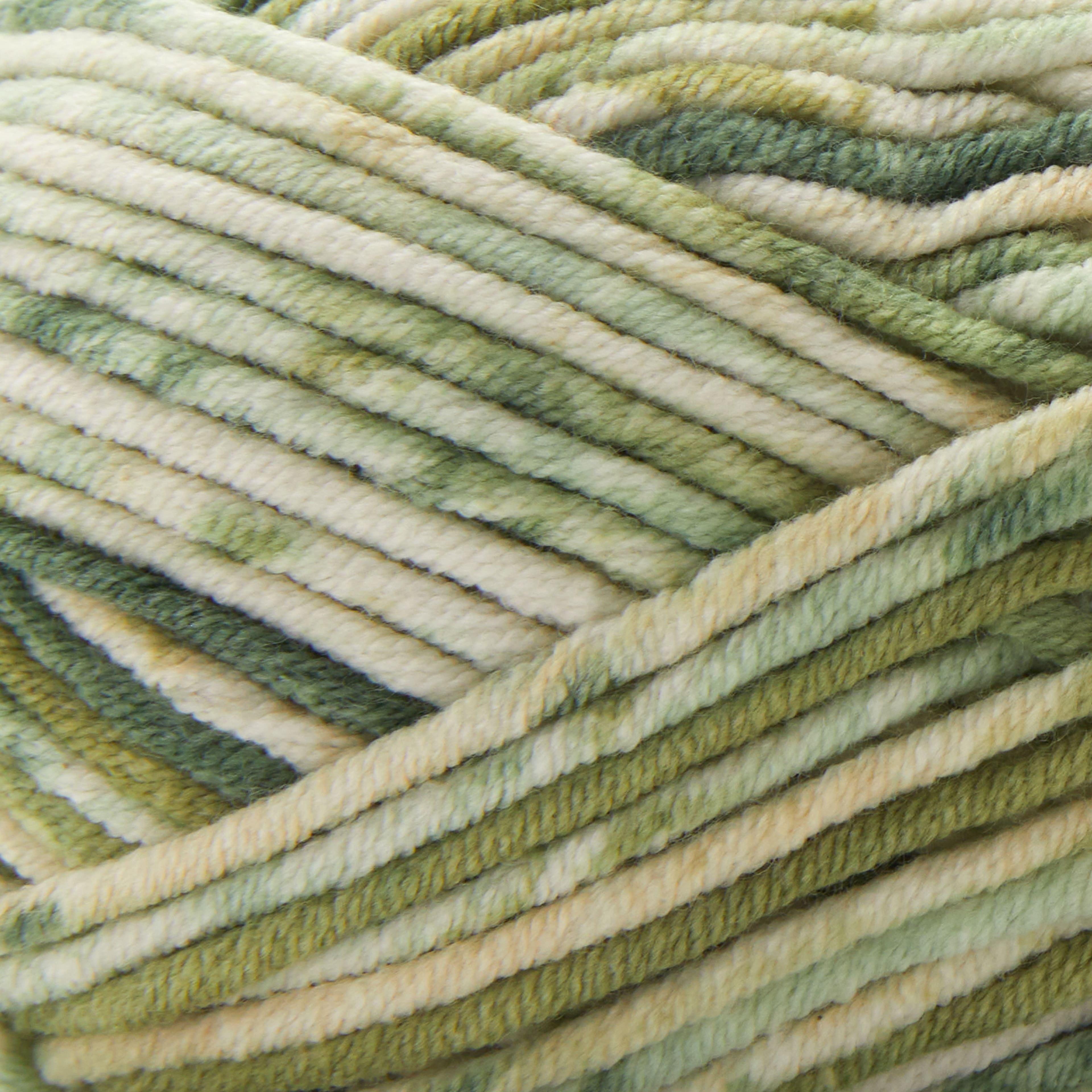 Loops & Threads Green Bulky Twist Multi Yarn - Bulky Weight Yarn for Knitting, Crochet, Weaving, Arts & Crafts, 15 Pack