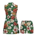 thumbnail image 4 of Yuyamidu Hawaiian Flowers Tennis Golf Dress Size M with Built in Shorts and Pockets Plumeria Womens Sleeveless Athletic Tennis Golf Dress Zip Up Sports Activewear Dresses, 4 of 7