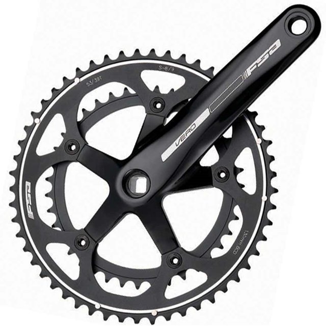 FSA, Vero, Crankset, 10/11 sp., 170mm, 34/50T, BCD:110mm, Carré, 43.5mm, Black, 688g