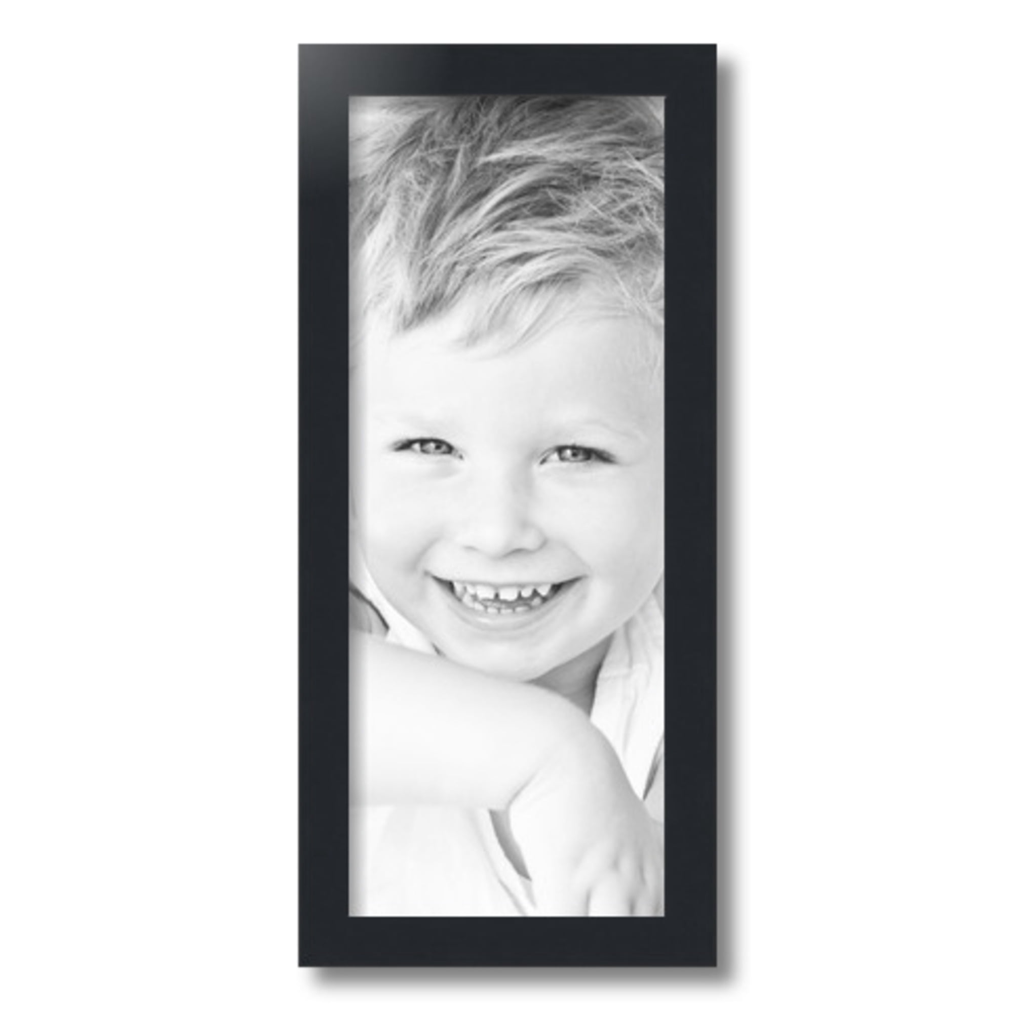 ArtToFrames 8" x 20" Black Picture Frame, 8x20 inch Black MDF Poster Frame (WOM-3943), 1 Pack