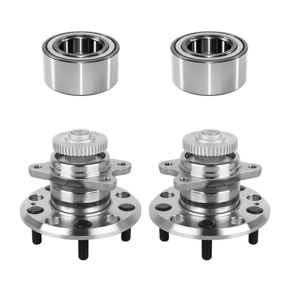 AutoShack Front Wheel Bearings and Rear Wheel Bearing Hub Assembly 5 Lugs with ABS Set Replacement for 2006-2009 Hyundai Sonata 2006-2010 Kia Optima 2.4L 2.7L 3.3L V6 FWD HUB030400592