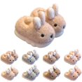 thumbnail image 2 of XIMIN Toddler Slippers Cute Cartoon Bunny Plush Slippers Boys Girls Fluffy Memory Foam Comfy Cozy Home Slippers Winter Warm Indoor Cute Bunny Shoes, 2 of 6