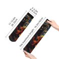thumbnail image 2 of Salouo Starry Night Cat Guitarist Pattern Unisex Middle Tube Socks,Middle-Finger Knee High Socks Over The Calf Tube Stocking Crew Stockings for Women and Men Tube Socks, 2 of 8