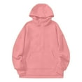 thumbnail image 5 of Fiaer,Half Zip Hoodies for Women,Womens Plus Size Loose Fit Casual Solid Color Hooded Sweatshirts Trendy Lightweight Hooded Pullovers Pink XXL, 5 of 5
