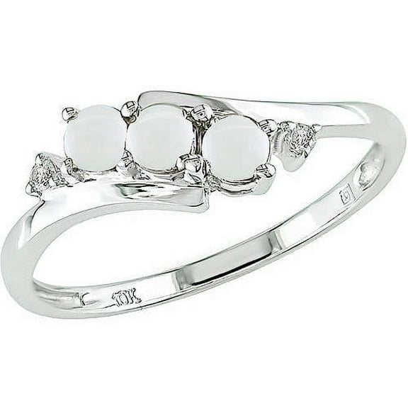 Everly Women's Opal 10k White Gold Ring