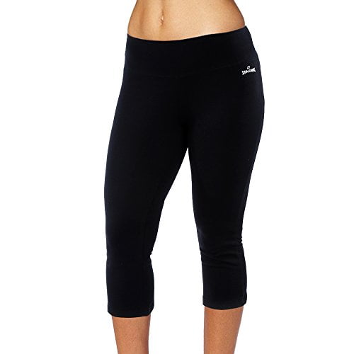 Spalding - Women's Yoga Crop Athletic Pants, Size M, Black - Walmart ...