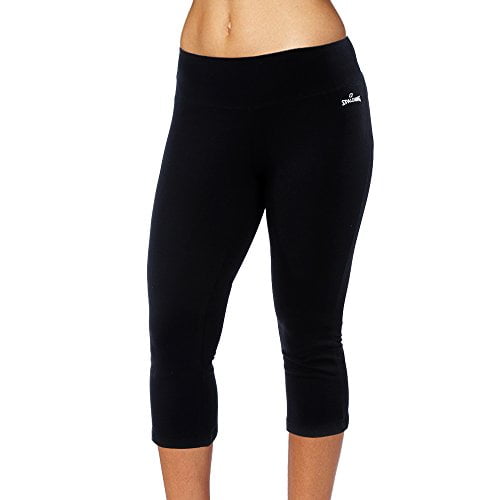 Spalding Women's Yoga Crop Athletic Pants, Size M, Black Walmart