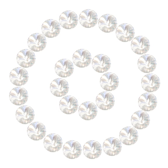 Uxcell Pointed Back Rhinestones, 50 Pcs 6mm Round Glass Rhinestone Faceted Crystal Cabochon Gems for Brooch, DIY Crafts, Jewelry Making, Cloth Decoration (AB White)