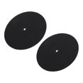 thumbnail image 1 of OULII Vinyl Record Player Mat 2Pcs Turntable Mat Silicone Black Anti Static 17X17X0.2In, 1 of 8