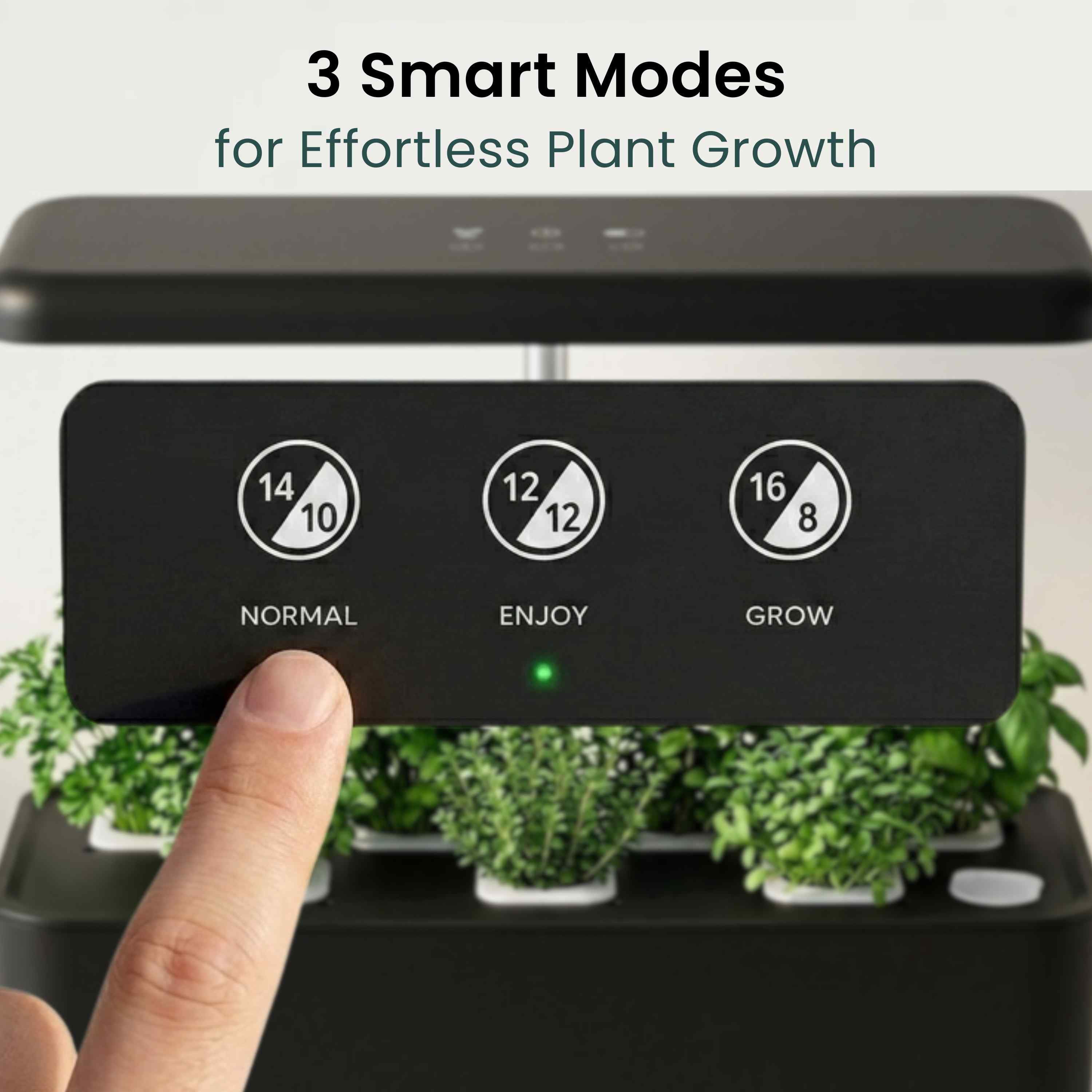 Nouri Hydroponics Growing System, 7 pod Smart Indoor Herb Garden Kit with LED Grow Lights, Hydroponic Herb Garden Indoor with Basil Seeds Included