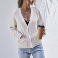 thumbnail image 3 of Vedolay Women's Fall Tops Women's Plus Size Casual Long Sleeve Open Front Cardigan Work Office Casual Jacket,White S, 3 of 4