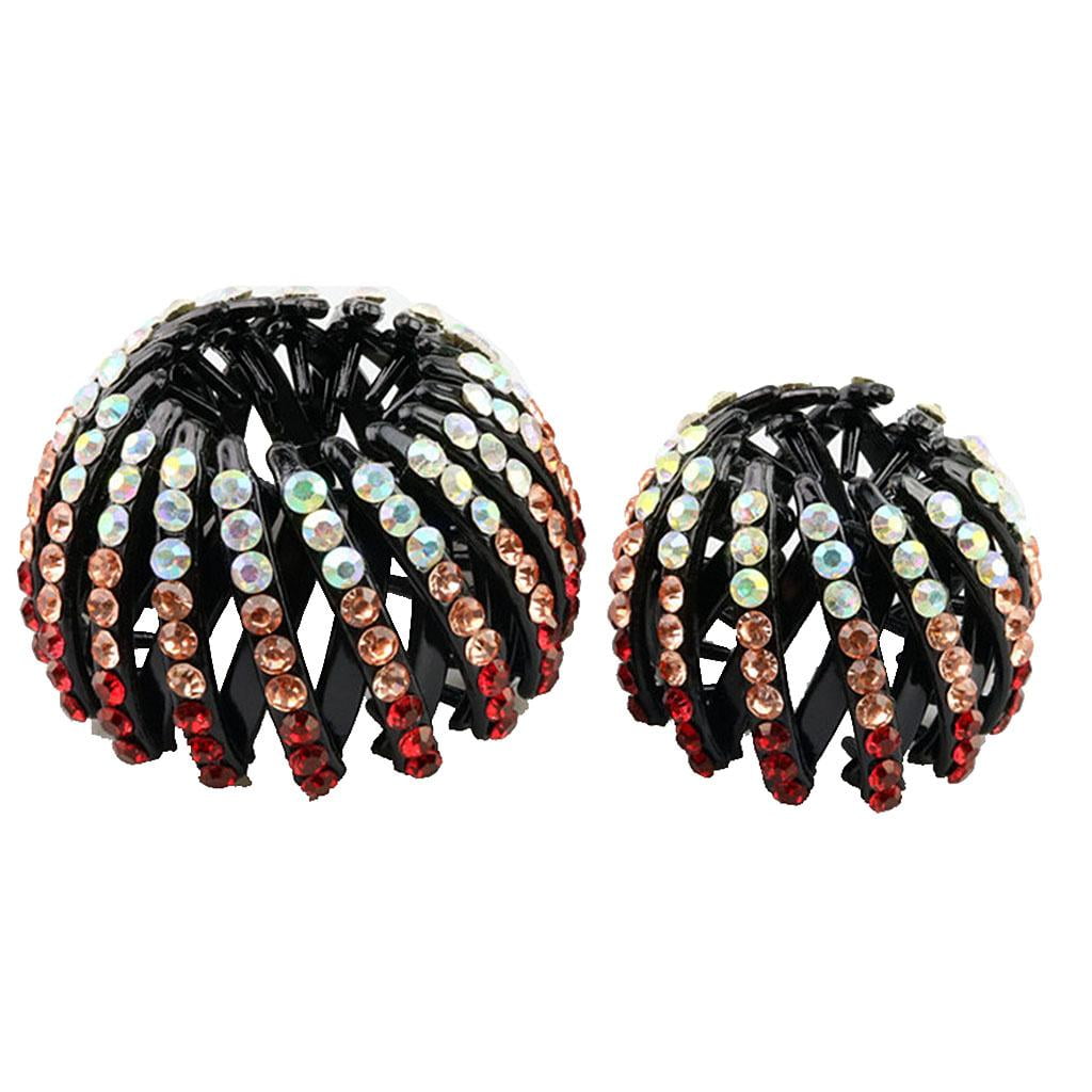 1Pc Effortless Beauty Ponytailer Bun Donut Bun Holder Ponytail Maker with Bling Diamond , as