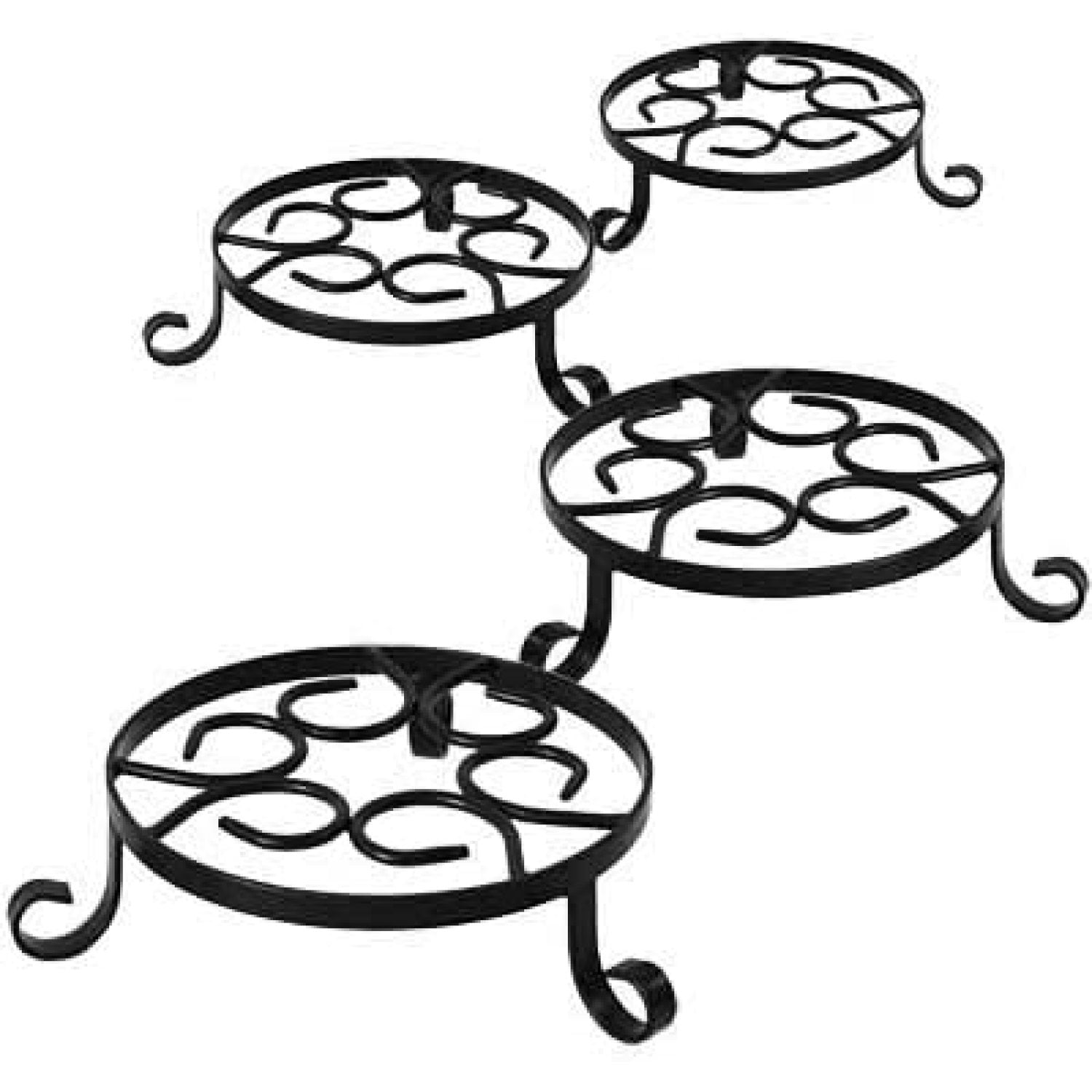 89166 Olde World Pot Trivets, 8" Dia, Pack of 4, Set of 4