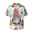 thumbnail image 5 of Daiia Funny Christmas Gnome Men's Linen Shirts Short Sleeve Casual Shirts Button Down Shirt for Men Beach Summer Wedding Shirt-4X-Large, 5 of 6