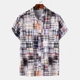 thumbnail image 1 of M Y M Camisa Sobredimensionada Suelta Solapa Impresa Camisa Hawaiana, Camisas Hawaianas para Hombre, 1 of 5