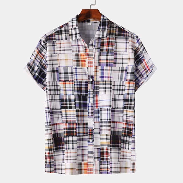 M Y M Camisa Sobredimensionada Suelta Solapa Impresa Camisa Hawaiana, Camisas Hawaianas para Hombre