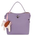 thumbnail image 1 of Bolso Cubo Mujeres Muesca Con Bolsillo Cuerpo Casual Cuero PUS PU () Morado, 1 of 6