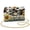 Aztec Sunflower Cow Pattern, variant on Beige Zebra Stripe Print Small Crossbody Bags for Women, Leather Cell Phone Purse, Crossover Shoulder Bag, Crossbody Travel Purse with Detachable Strap