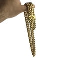 thumbnail image 4 of Men's 24K Gold Plated  Over Stainless Steel 14 mm Miami Cuban 8.5" Bracelet & 18"  Choker Chain Set, 4 of 9