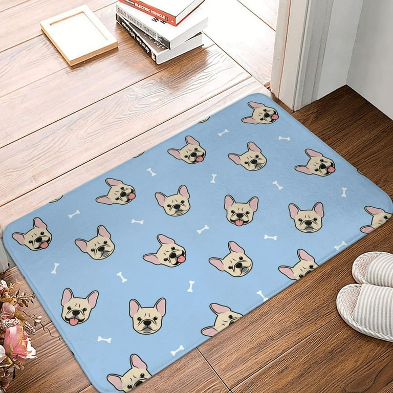 Junzan Cute French Bulldog Custom Funny Welcome Doormat