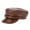 Dark brown cap, variant on Brown Mil-itary Captains Hat Men Genuine Cow Leather Newsboy Cap Flat Women Autumn Winter Luxury Designer Sailor Caps ,Fashion