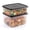 Black, variant on SIGNORA WARE 2-Pack 3L & 6.5L Food Storage Containers with Lids, Black