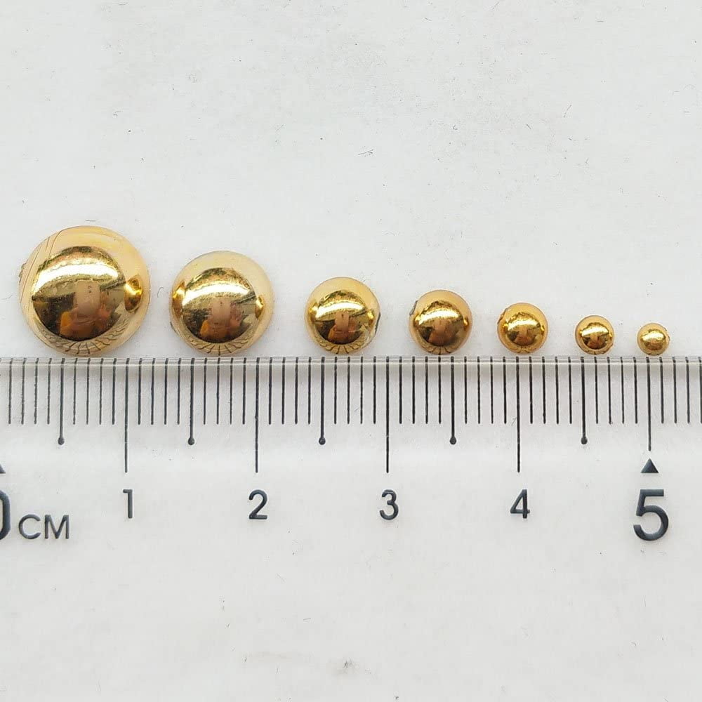 3000PCS 1 Box Gold Round Flatback Imitation Half Pearls Bead Loose Beads  Gem Gold Half Ball - Walmart.com