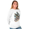thumbnail image 4 of Betty Boop Biker American Eagle Women Plus Size Long Sleeve Tee Brisco Brands 2X, 4 of 5