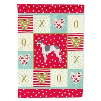 Carolines Treasures CK5933GF Greyhound Love Flag Garden Size Small multicolor